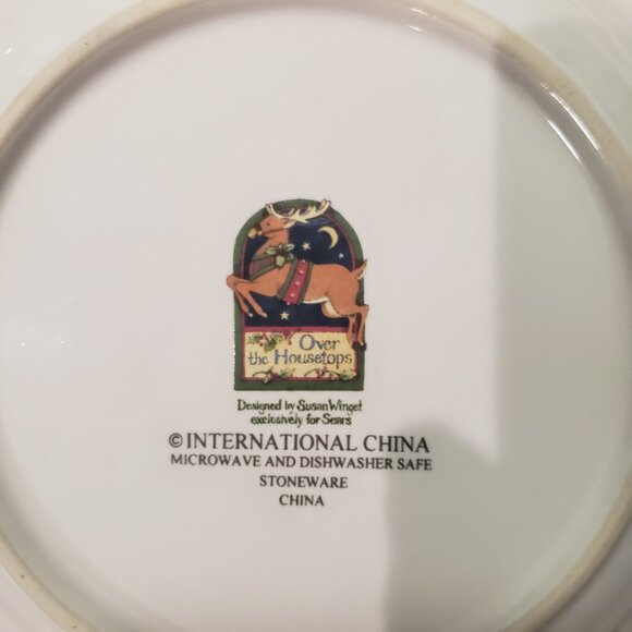 International China Susan Winget Over the Housetops 9 inch Bowls (lot of 3) - Picture 3 of 4